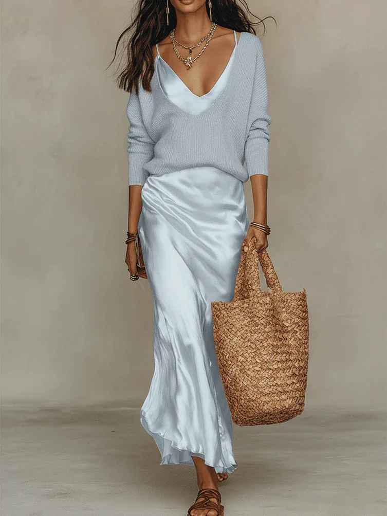 NINa Elegante due pezzi in raso