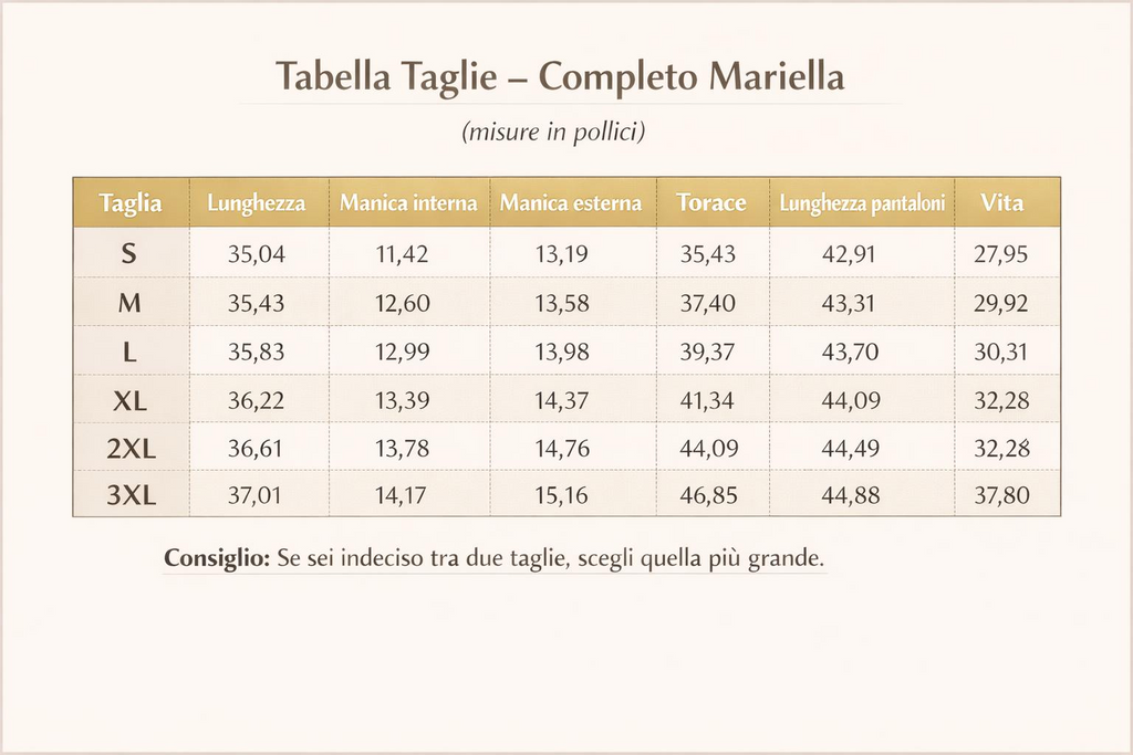 Mariella completo abbinato