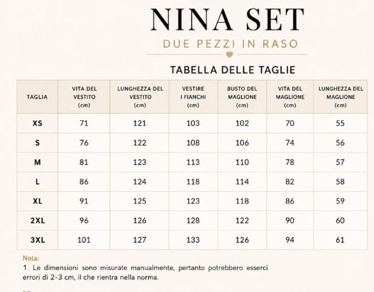 NINa Elegante due pezzi in raso